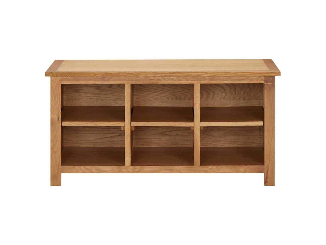 Mueble Zapatero | Armario Zapatero De Madera Maciza De Roble 90x37x45 Cm