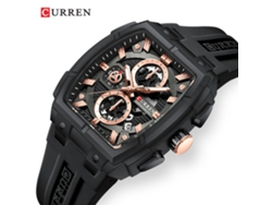 Reloj De Cuarzo (rosa Negra), Estilo Deportivo, Con Calendario, Caja De Cuarzo Con Forma De Tonel, Reloj De Negocios Para Hombre.