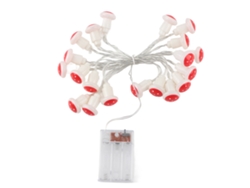 2026-cadena De Luces Led 7.2ft 20 Hongos Rojos Decorativos Para Navidad Interior Exterior Decoración