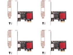 Adaptador De Red Gigabit Cableada Rj45 10/100/1000mbps Con 4 Tarjetas Pcie.