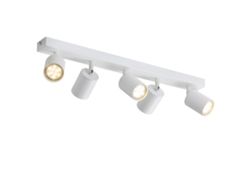 Foco de Techo Led Blanco: Lámpara de Techo Gu10 con 5 Lámparas 330 NETTLIFE Focos de Techo Giratorios Modernos