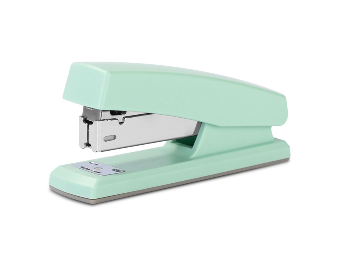 Grapadora De Papel Ergonómica De Tamaño Medio Con Capacidad Para 20 Hojas, Multifuncional Y Fácil De Usar Para Oficina Y Escuela, Color Verde Claro