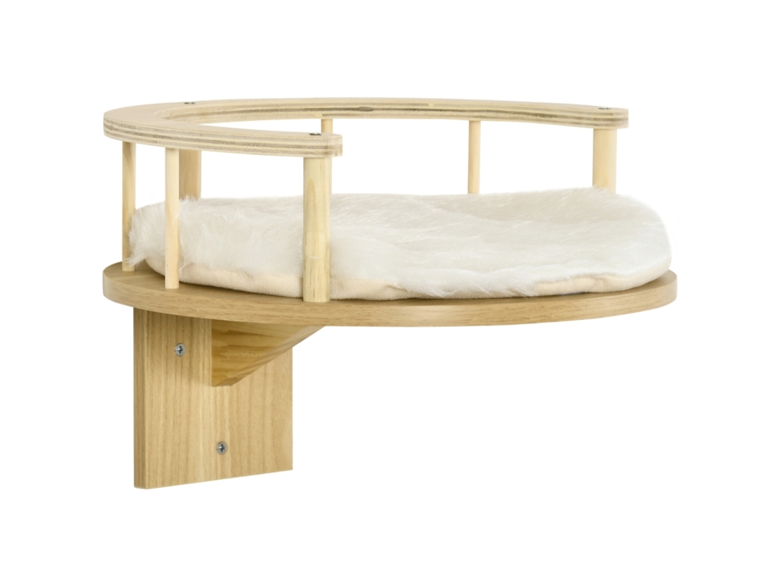 Cama Abatible Con Borde Y Cojín, Roble, 34x34x11cm
