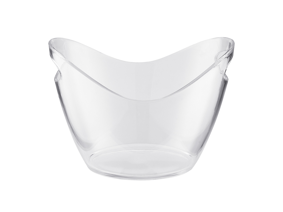 Bandeja De Cubitos De Hielo Acrílica De 8 Litros Con Asa, Portátil, Transparente, Para Buffets, Barbacoas Y Acampadas.