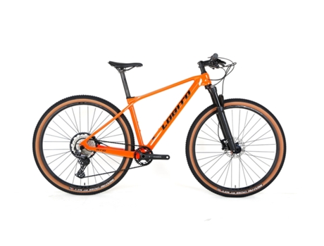 Bicicleta De Montaña De Carbono Rígida LOBITO Mt10 Naranja Talla 19 (L)