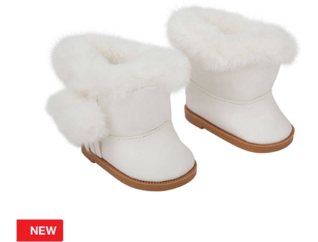 Set de Accesorios de Muñecas ARIAS Set Botas Blancas con Pelo para Muñecos 45 cm (9 x 9 x 5,5 cm)