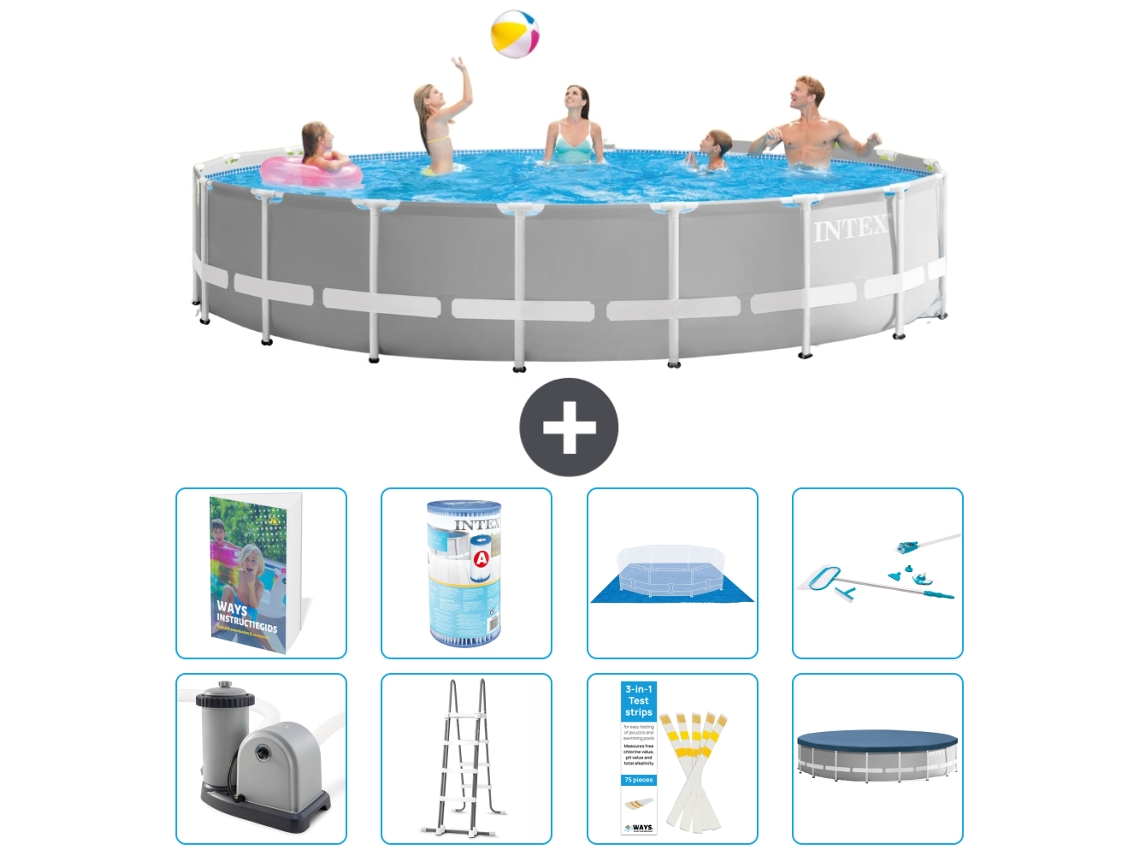 Piscina redonda Intex Prism Frame - 549x122 cm - 9 piezas S542