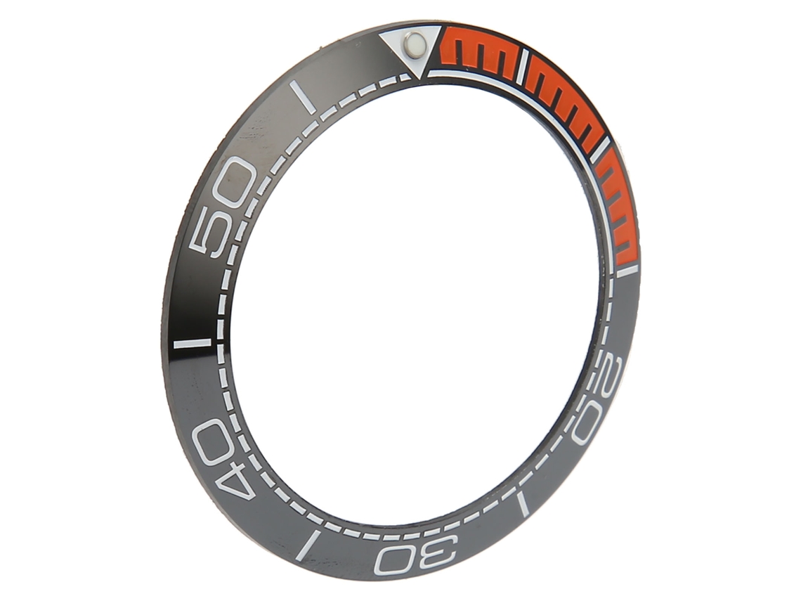 Bisel De Cerámica Para Reloj De 41,5 Mm, Color Negro Y Naranja