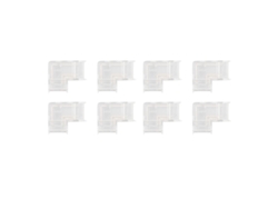Conector LED COB 2026, 8 unidades, 3 pines en forma de L, transparente, profesional para tiras LED COB