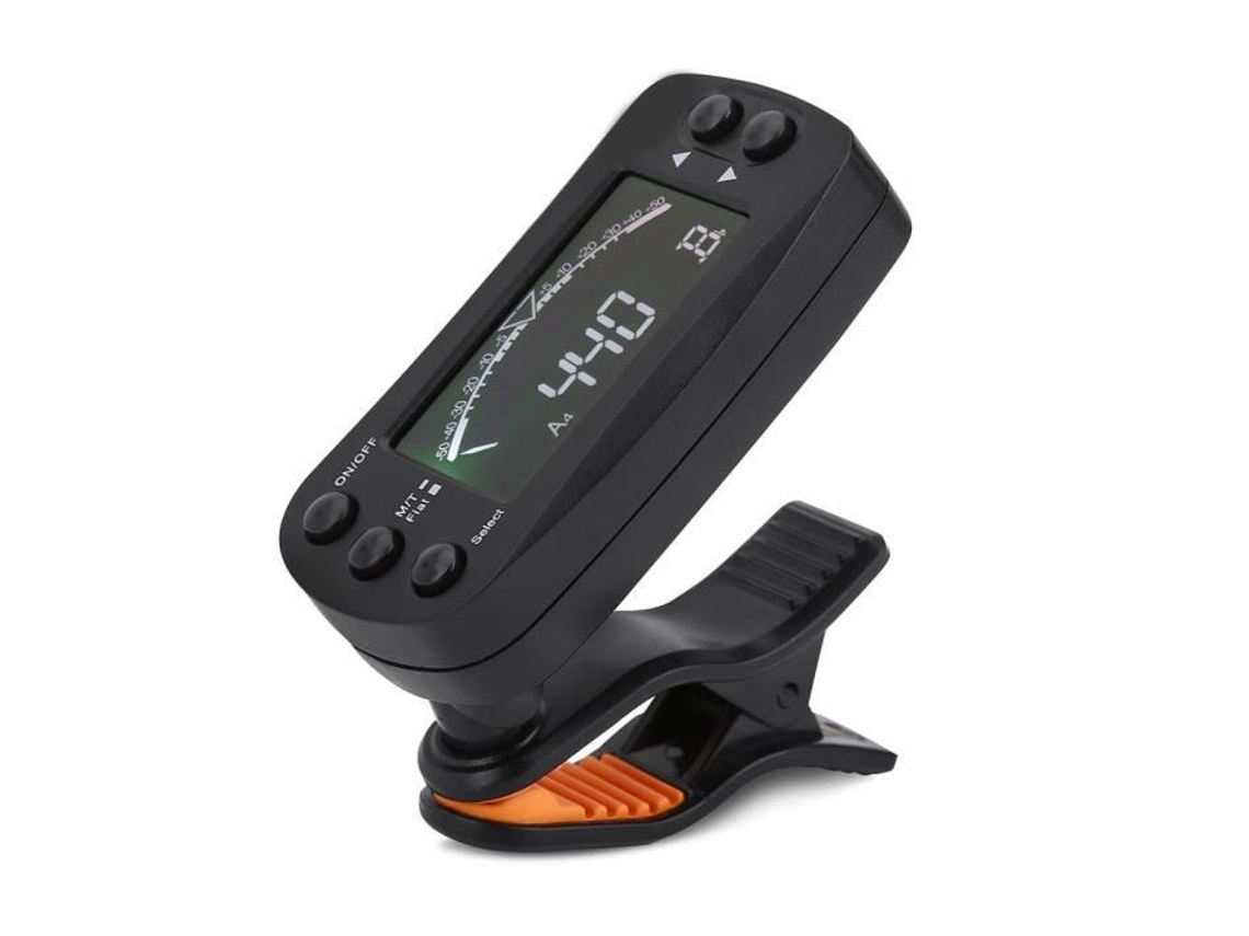 Metrónomo Y Afinador Digital Portátil Y Multifuncional Con Pantalla Lcd, Apto Para Guitarras, Bajos, Violines Y Ukeleles.