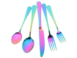 Juego de cubiertos de acero inoxidable Truyuety Rainbow de colores para 4 personas