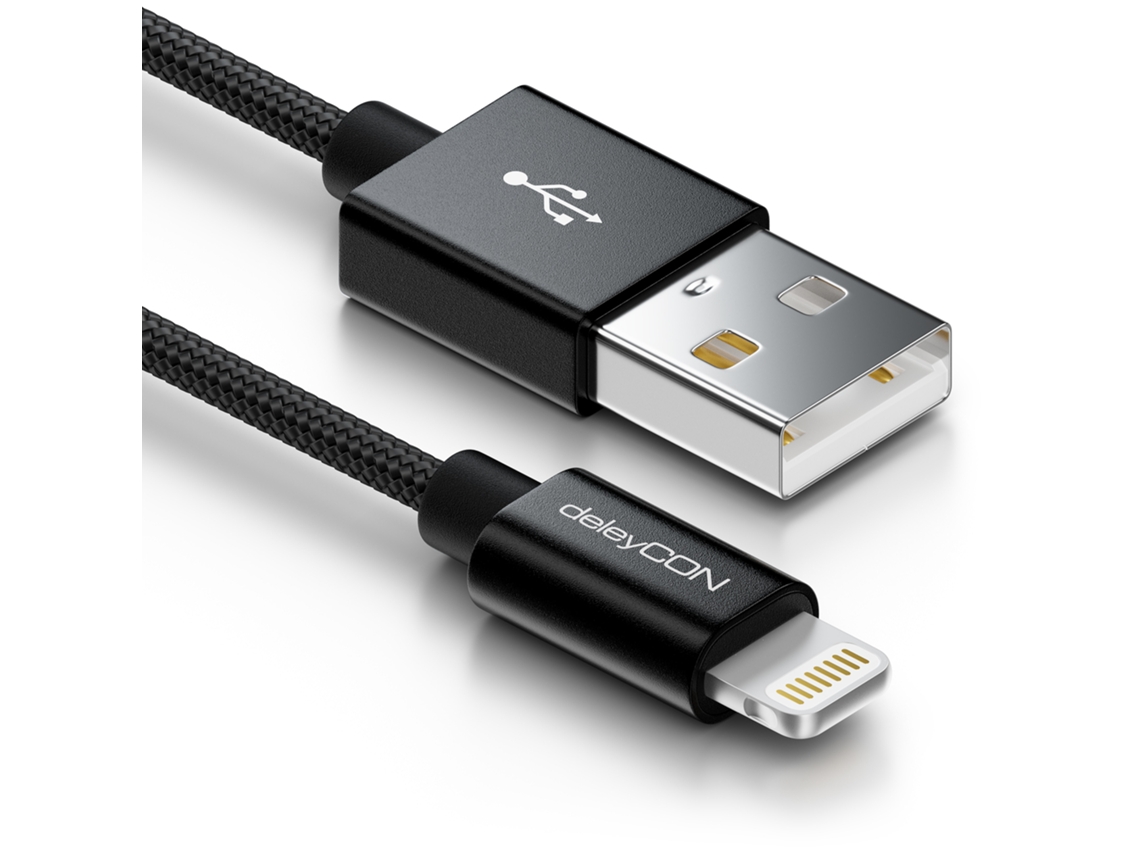 Cable Teléfono Móvil Usb DELEYCON Negro