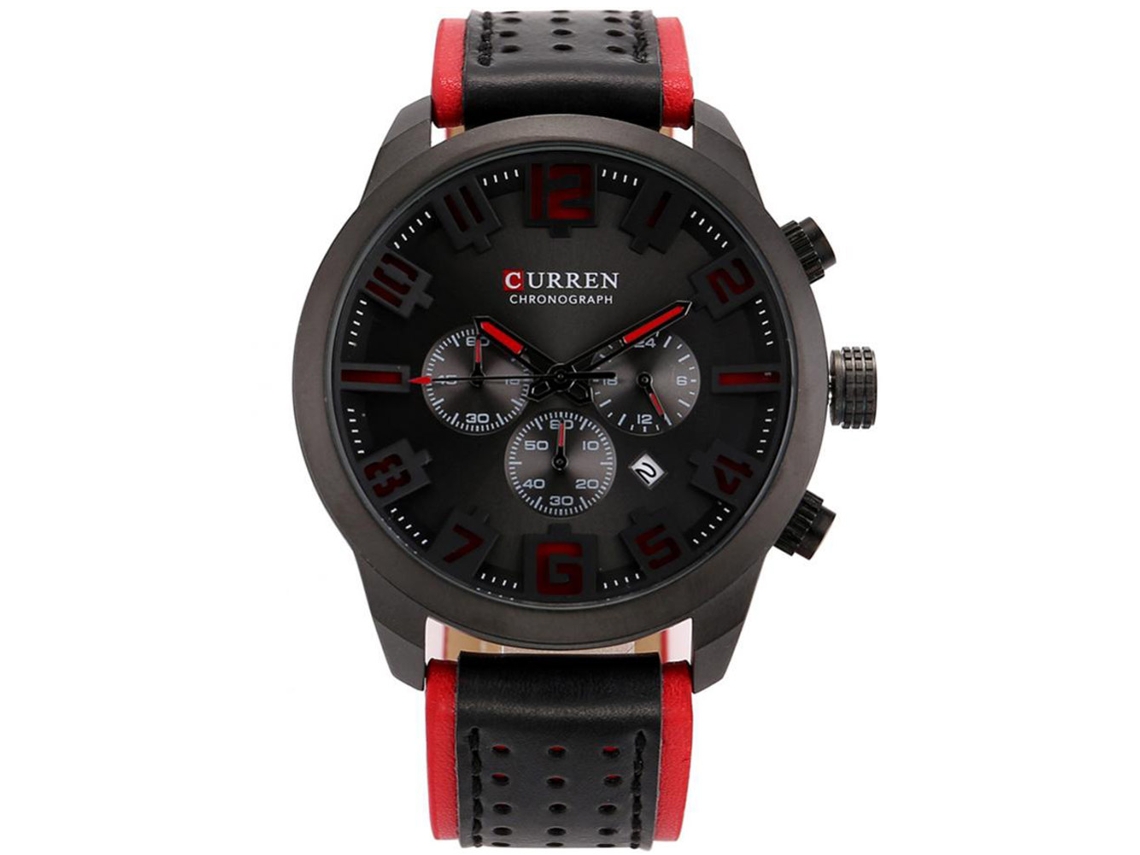 Reloj Hombre Curren Calendario Cuero Pu Quartz Resistente Al Agua Color 3