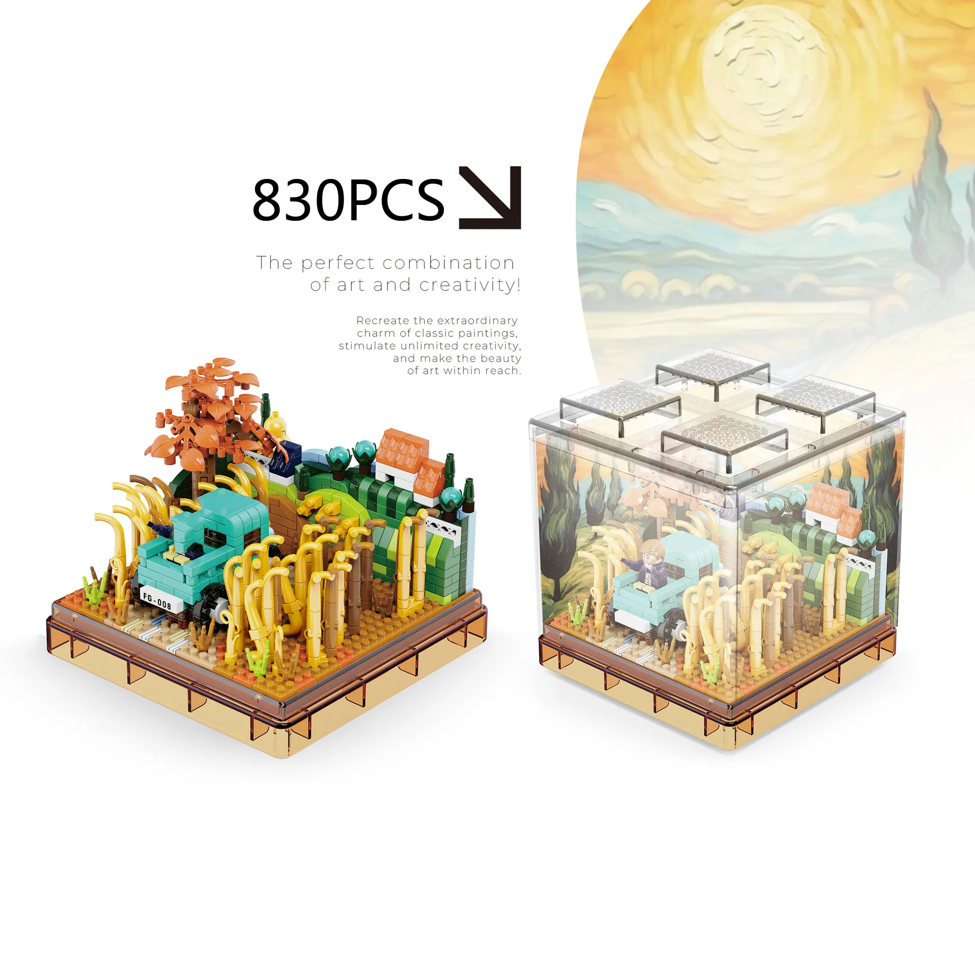 (gulf) Caja De Escenas Callejeras Creativas, Bloques De Construcción En Miniatura, Escenas 3d Para Pintar Artísticamente, Regalo Infantil