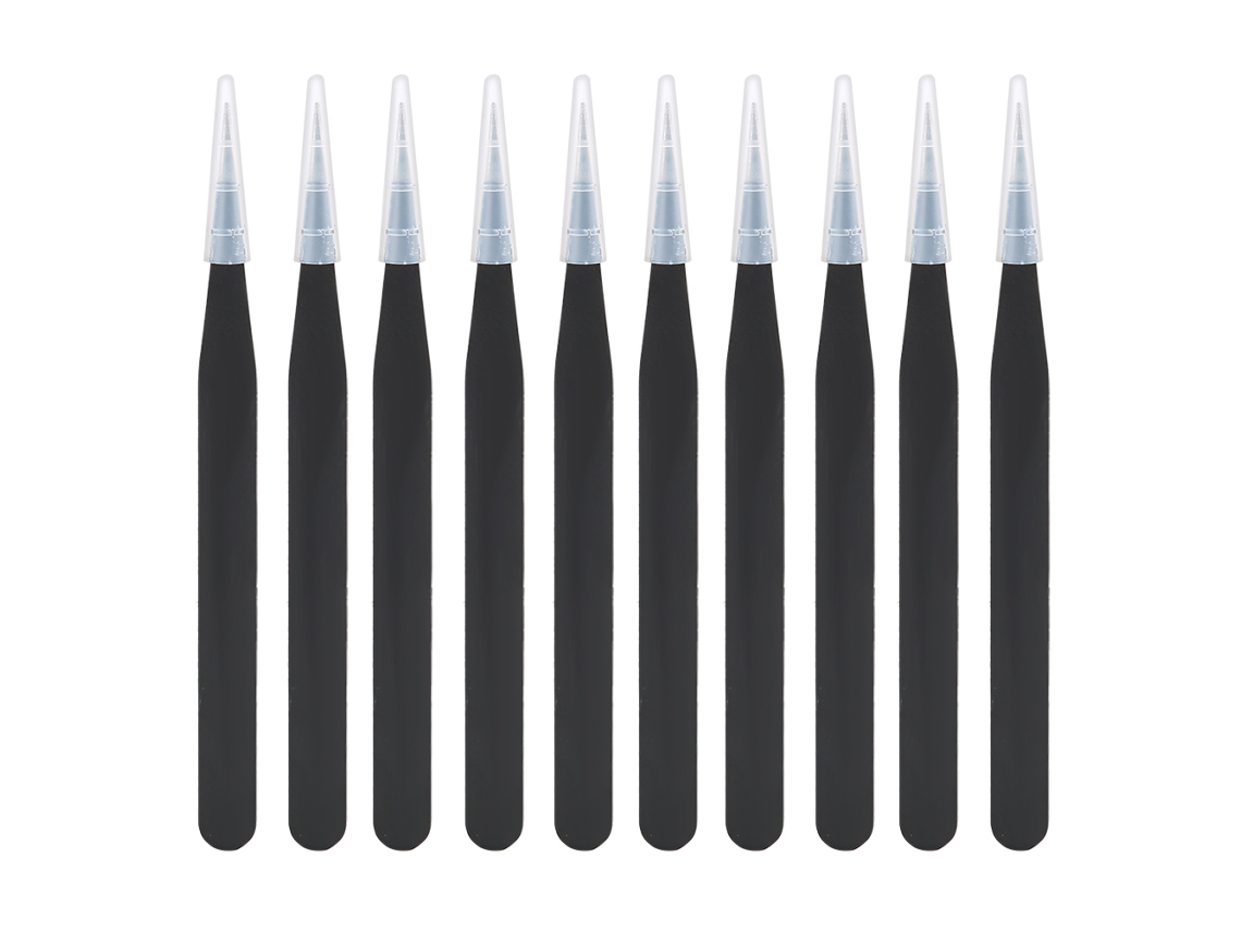 Juego De 10 Pinzas De Precisión Antiestáticas De Acero Inoxidable Para Reparaciones Domésticas.