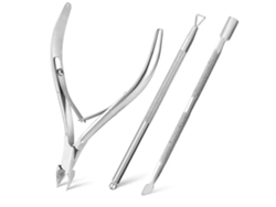 Herramienta 3 En 1 Para Cutículas (tijeras + Removedor + Pinzas) – Manicura/pedicura Profesional, Elimina La Piel Muerta, Raspador.
