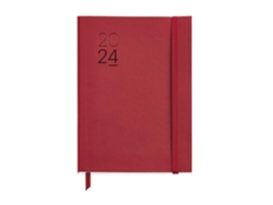 Agenda A5 2024 Miquelrius más luxor con elástico rojo 22629