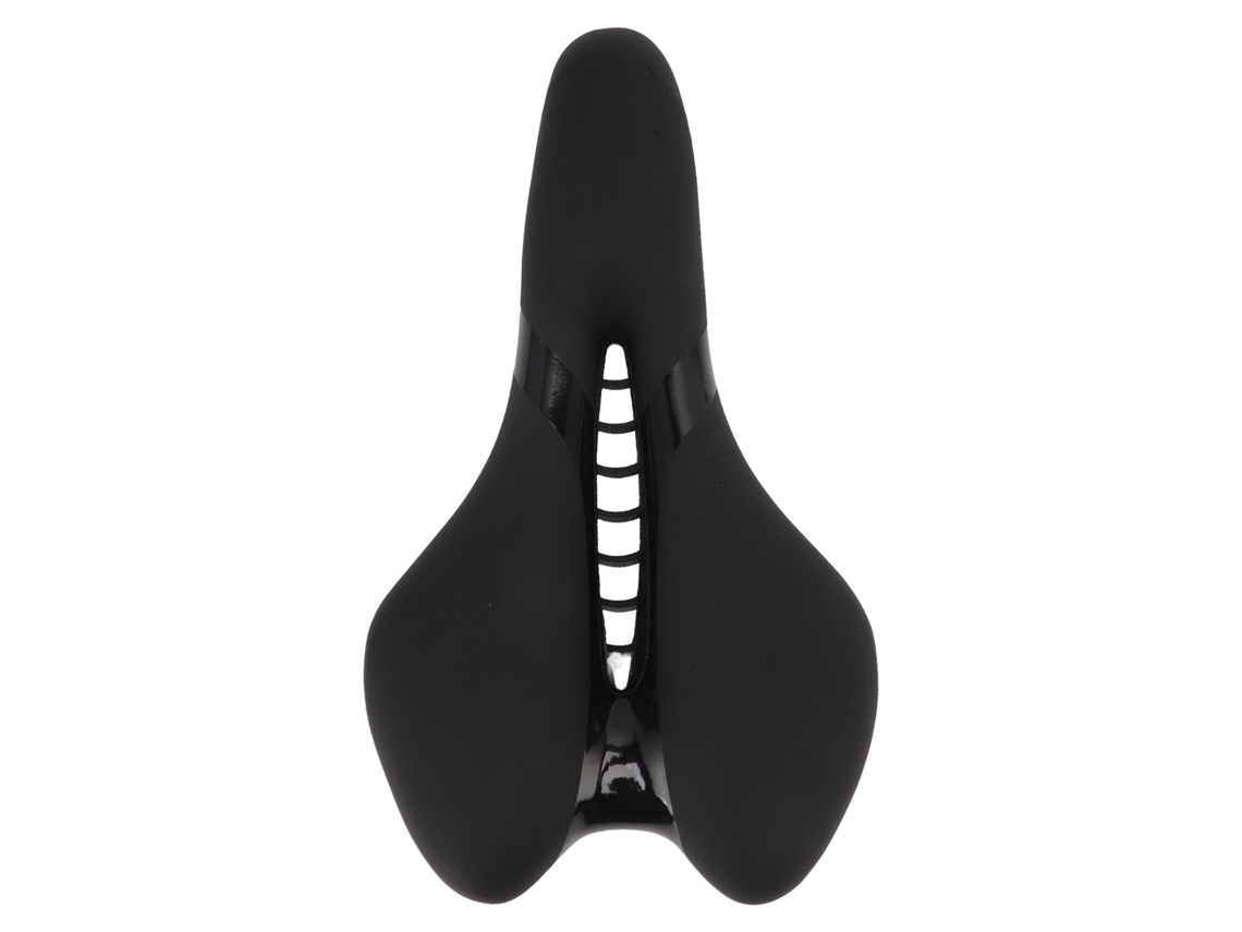 Assento De Bicicleta Macio Confortável Sela De Bicicleta Com Buraco Silicone Para Mountain Bike E Bicicleta Pasta Preto