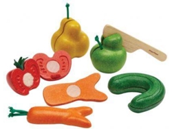 Frutos y Vegetales con velcro PLAN TOYS Madera