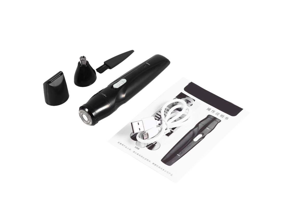 Aparador Elétrico 3 Em 1 Para Nariz Orelha E Bigode Com Carga Usb Care Device