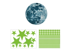Pegatinas De Pared Luminosas 3d - Luna Y Estrellas - Decorativas Para Habitación Infantil, Guardería Y Techo