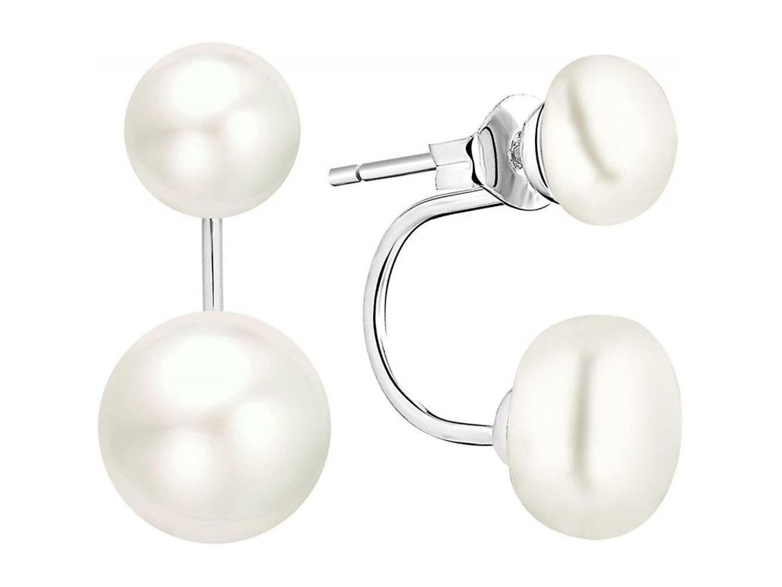 Pendientes de perlas dobles 2026 en plata de ley 925 con perlas de agua dulce de 7 mm/9 mm - Regalo ideal para mujer