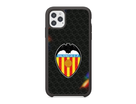Funda Móvil Oficial Valencia Fc para iPhone 12 PHONECASES3D Piel Sintética Negro