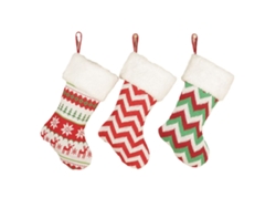 Medias navideñas, juego de 3 medias de punto para decoraciones festivas TRUYUETY