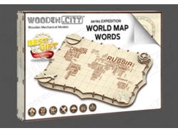 Puzzle WOODEN.CITY World Map Words Puzle 3D 31 pieza(s) Mapas