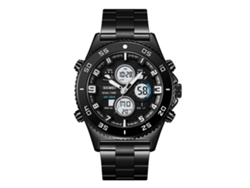Reloj Skmei Para Hombre Con Doble Pantalla, Función Digital Y Analógica, Resistente Al Agua Hasta 30 M, Cronómetro Y Alarma.
