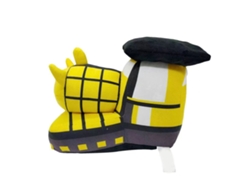 Ats-muñeco De Tren De Peluche Bonito Relleno De Algodón Pp Suave Amigable Con La Piel Juguete De Tren Animado Para Niños Niñas Color Amarillo Brillante