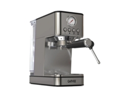 Cafetera espresso, presión de 20 bares, construcción de acero inoxidable, color plata.