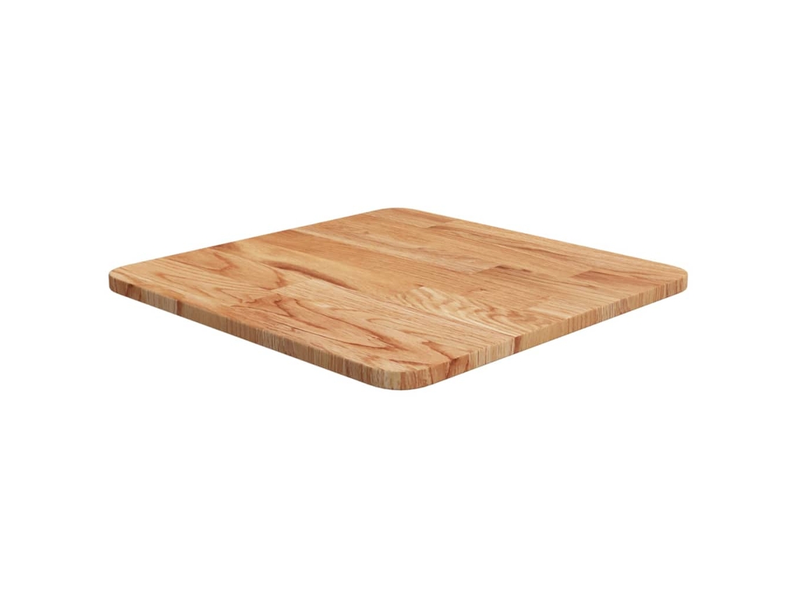 Tablero De Mesa Cuadrado Madera Roble Marrón Claro 40x40x1,5 Cm