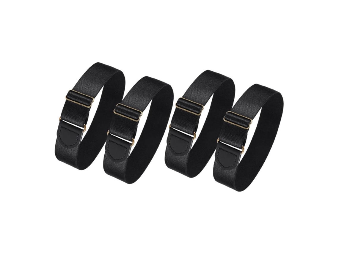 Conjunto De 4 Peças De Mangas De Nylon Antiderrapantes Ajustáveis Para Camisas.