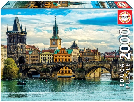 Puzzle EDUCA 2000 Vistas De Praga (Edad Mínima: 12 Años - 2000 Piezas)