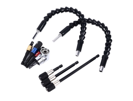 HURRISE Juego de extensión de taladro multifuncional universal Kit de extensión de taladro de conexión Hardware de destornillador
