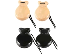Castañuelas de roble español para percusión Orff, baile flamenco, rap. Sygo