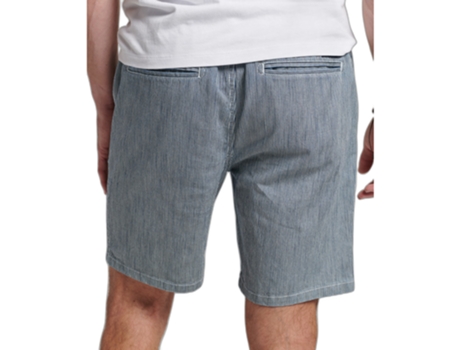 Pantalones Cortos SUPERDRY Hombre (2XL - Azul)