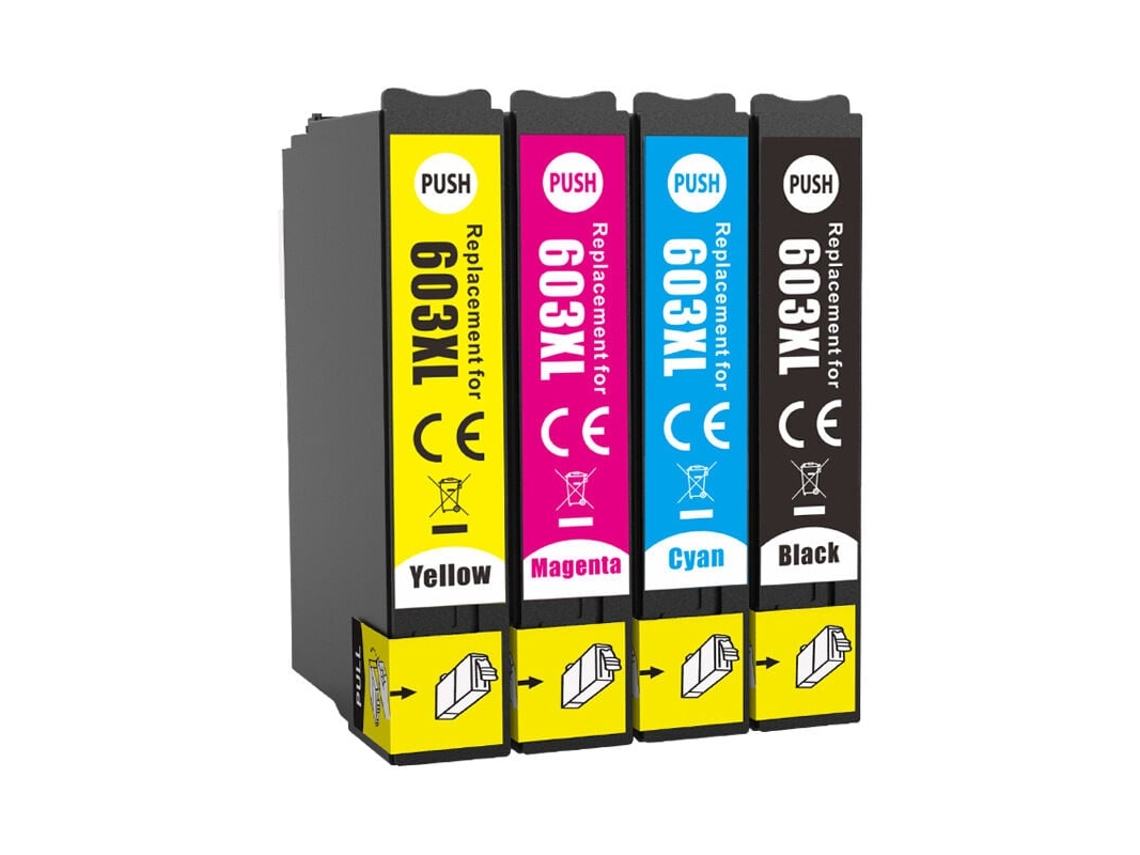 Cartucho de tinta 603xl compatible con Epson Expression Home XP 2100 XP 2105 XP 2155 XP 3105 XP 4100 XP 4105 WF 2830 WF 2835 WF 2810 WF 2850 (4 unidades)