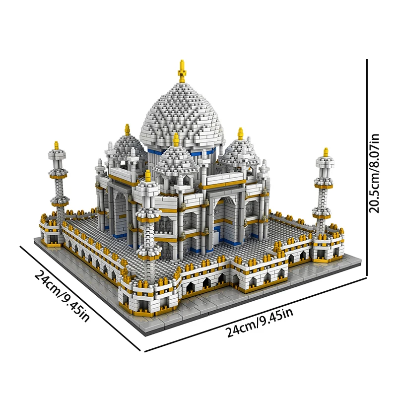 (3950 Piezas) Set De Bloques De Construcción Mundialmente Famoso: Modelo Del Castillo Taj Mahal