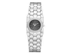 Reloj De Pulsera Lvpai Business Para Mujer Con Diamantes De Imitación, Cuarzo De Aleación, Plata/negro