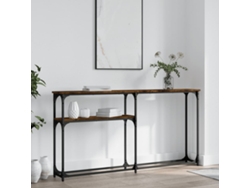 Mesa consola | Mesa de entrada | Mesa auxiliar 145x22,5x75cm Derivados de madera de roble ahumado
