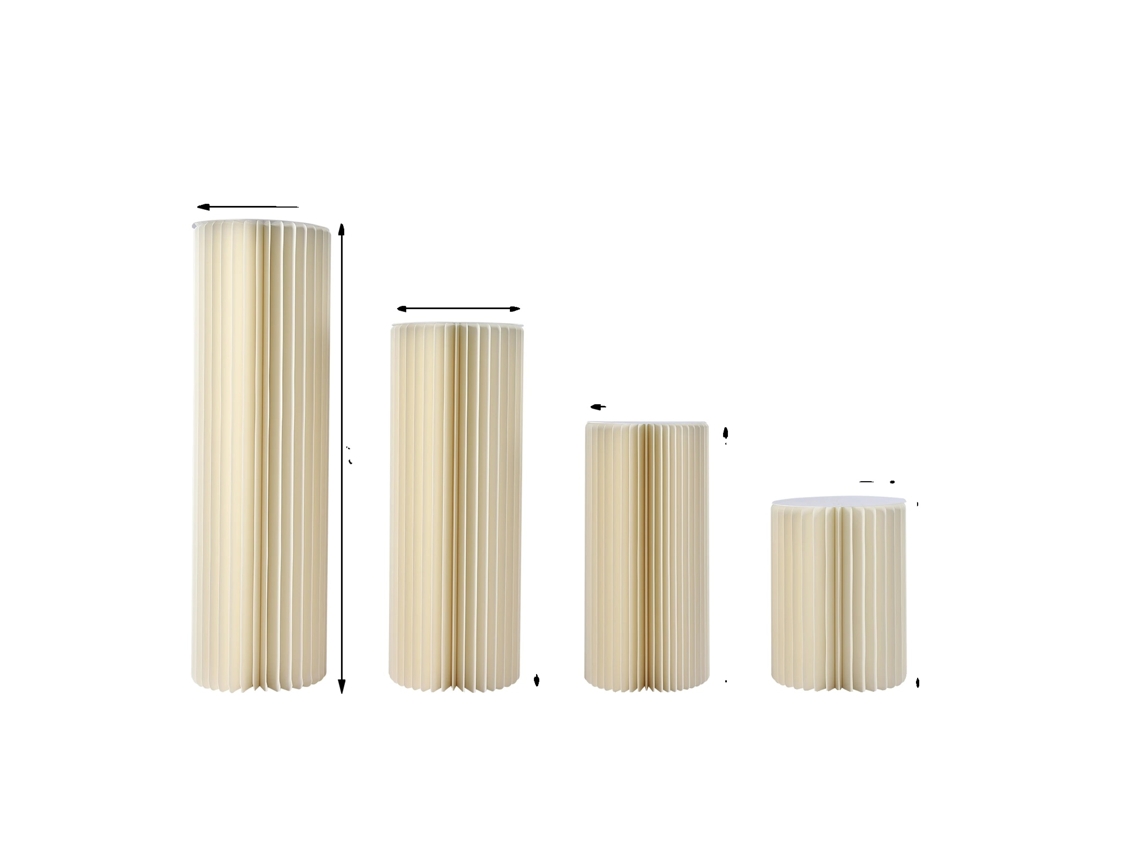 Soporte para flores, diseño plegable, construcción de cartón resistente, 3 piezas de 60, 80 y 100 cm, 4 piezas de 40, 60, 80 y 100 cm, OEM