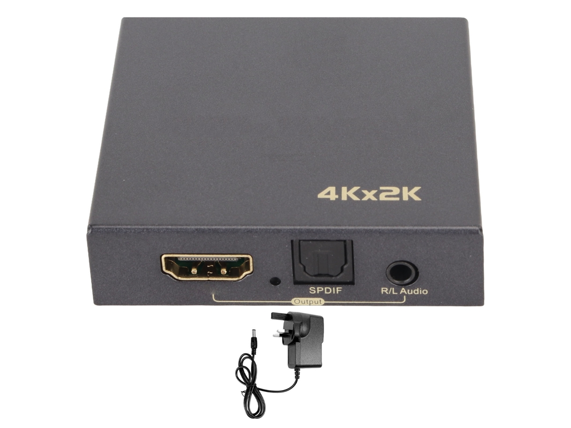 Extractor De Sinal Hdmi 1.4 4k 30hz Com Fibra Óptica 5.1 E Saída 3.5mm Conversor Adaptador Plug Uk