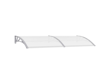 MAISON EXCLUSIVE Marquesina para puerta PC gris y transparente 240x80 cm