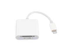 Lector de tarjetas para iOS 2 en 1 Adaptador de lector de tarjetas para cámara