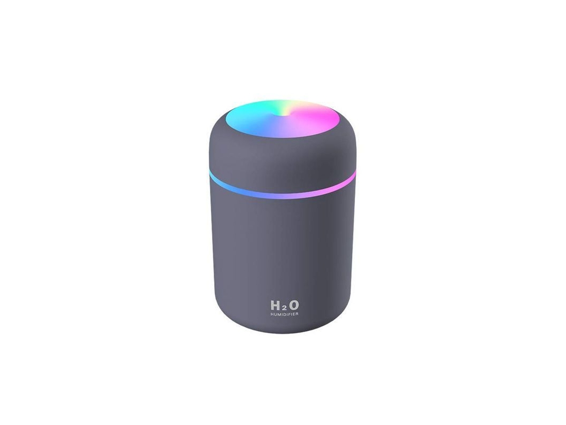 Minihumidificador Portátil Con Capacidad De 300 Ml, Funcionamiento Silencioso, Conexión Usb, Luz Nocturna Y Apagado Automático.