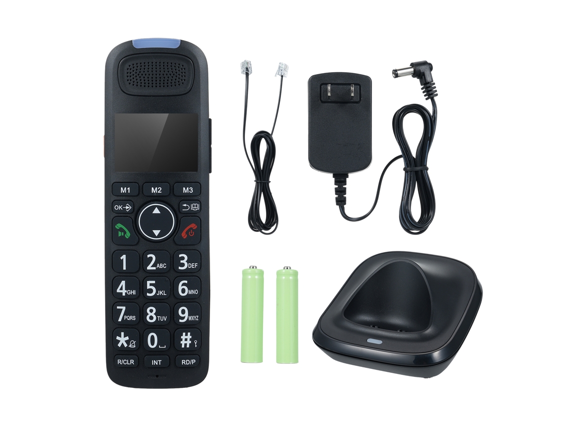 Teléfono Inalámbrico Con Pantalla, 3 Líneas, Agenda Para 50 Contactos, Intercomunicador Y Función De Llamada En Conferencia.