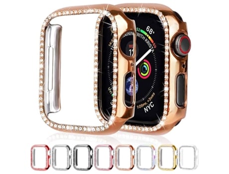 Carcasa de Reloj SLOWMOOSE de Diamante para Apple (Transparente - Série 4 5 44 Mm)