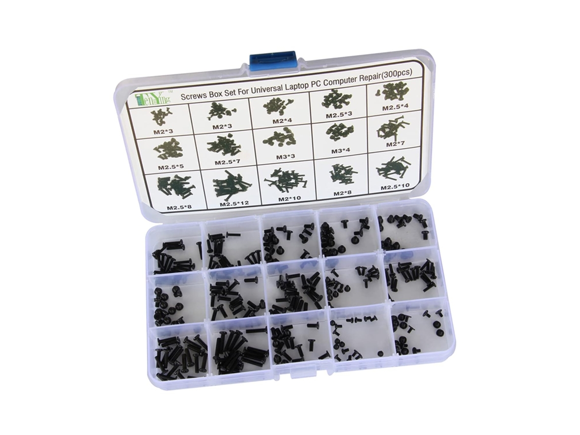 Caja De Tornillos De Juego De Tornillos De 300 Piezas Para Kit De Reparación De Computadora Portátil Pc Universal